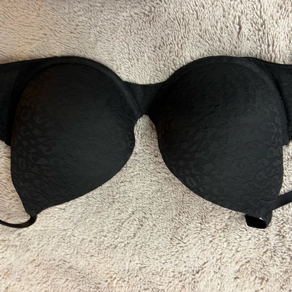 Victoria's Secret Black Strapless Bra with Molded Cups
